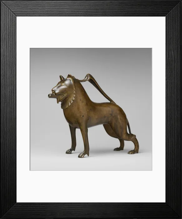 Framed Print : Aquamanile in the Form of a Lion, German, late 13th century-early 14th century Framed Print : Aquamanile in the Form of a Lion, German, late 13th century-early 14th century