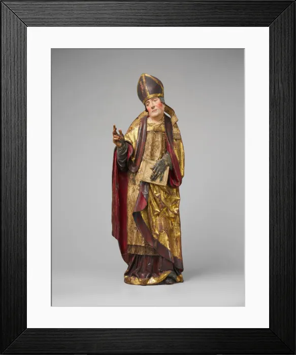 Framed Print : Bishop with a Book, German, late 15th-early 16th century. Creator: Unknown Framed Print : Bishop with a Book, German, late 15th-early 16th century. Creator: Unknown