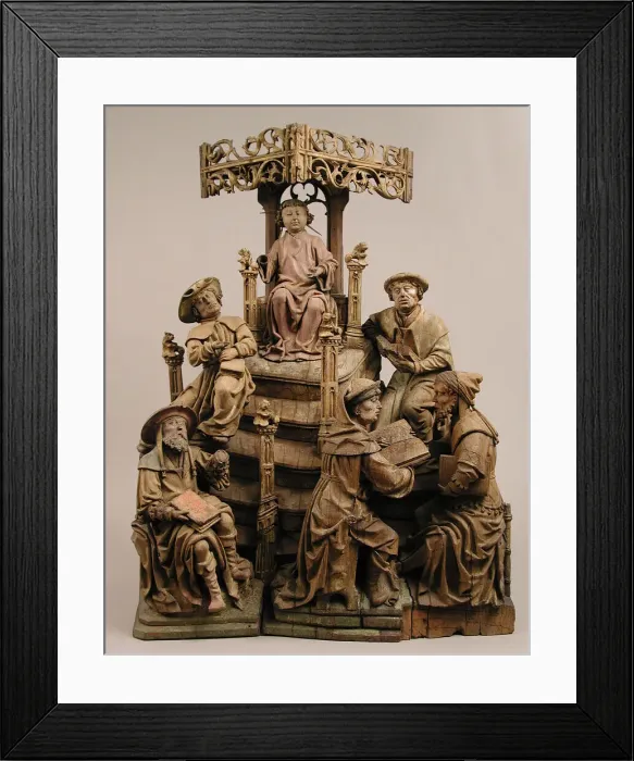 Framed Print : Christ among the Doctors, German, early 16th century. Creator: Unknown Framed Print : Christ among the Doctors, German, early 16th century. Creator: Unknown