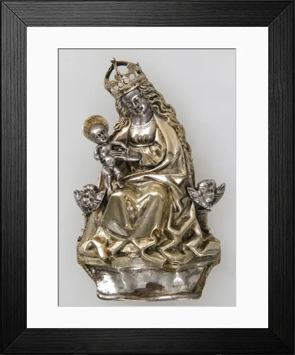 Framed Print : Badge with the Virgin and Child, German, ca. 1500. Creator: Unknown Framed Print : Badge with the Virgin and Child, German, ca. 1500. Creator: Unknown