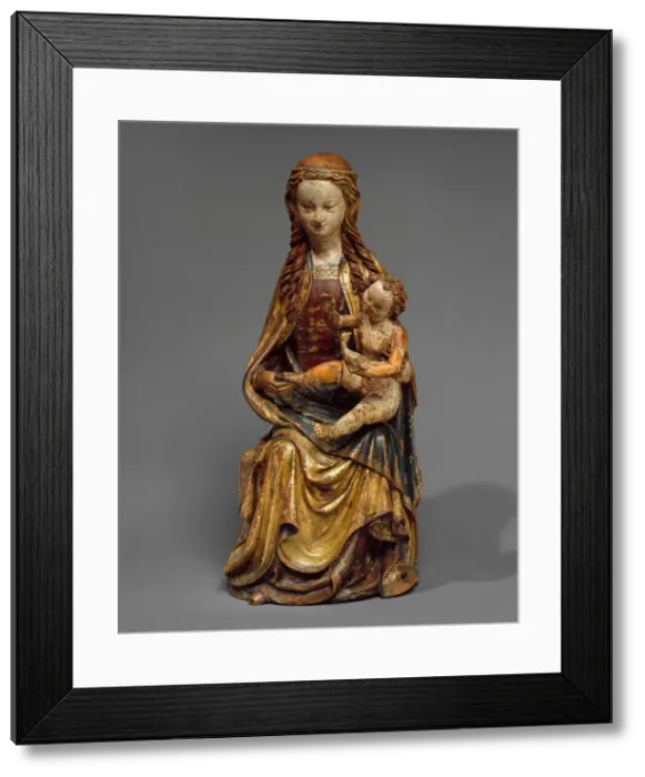 Framed Print : Enthroned Virgin and Child, German, ca. 1430. Creator: Unknown Framed Print : Enthroned Virgin and Child, German, ca. 1430. Creator: Unknown