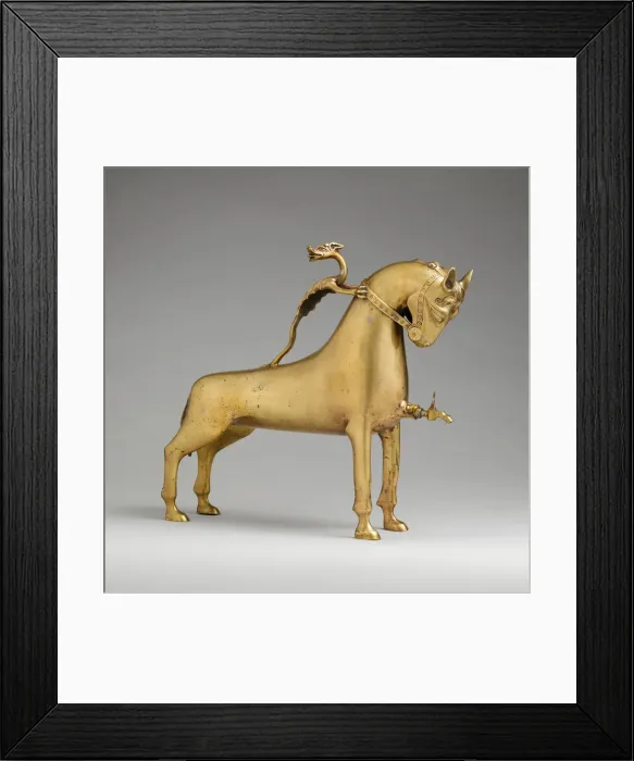 Framed Print : Aquamanile in the Form of a Horse, German, ca. 1400. Creator: Unknown Framed Print : Aquamanile in the Form of a Horse, German, ca. 1400. Creator: Unknown