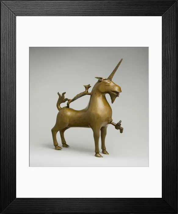 Framed Print : Aquamanile in the Form of a Unicorn, German, ca. 1425-50. Creator: Unknown Framed Print : Aquamanile in the Form of a Unicorn, German, ca. 1425-50. Creator: Unknown