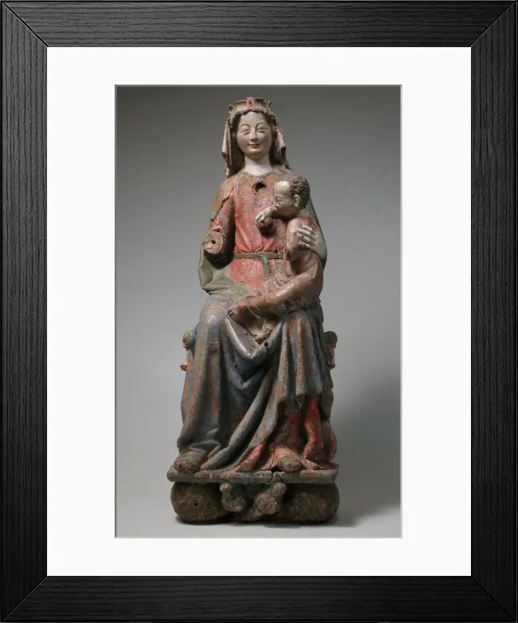Framed Print : Enthroned Virgin and Child, German, ca. 1280. Creator: Unknown Framed Print : Enthroned Virgin and Child, German, ca. 1280. Creator: Unknown