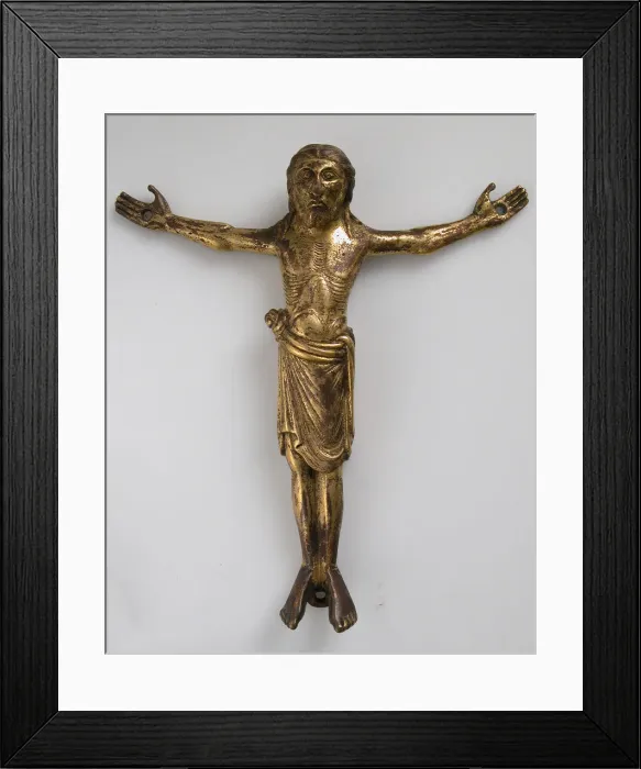 Framed Print : Crucified Christ, German or South Netherlandish, ca. 1140-60. Creator: Unknown Framed Print : Crucified Christ, German or South Netherlandish, ca. 1140-60. Creator: Unknown