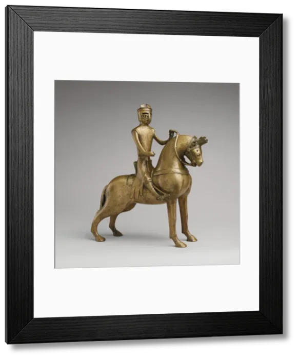 Framed Print : Aquamanile in the Form of a Mounted Knight, German, ca. 1250. Creator: Unknown Framed Print : Aquamanile in the Form of a Mounted Knight, German, ca. 1250. Creator: Unknown