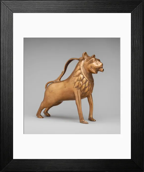 Framed Print : Aquamanile in the Form of a Lion, German, late 13th century-early 14th century Framed Print : Aquamanile in the Form of a Lion, German, late 13th century-early 14th century