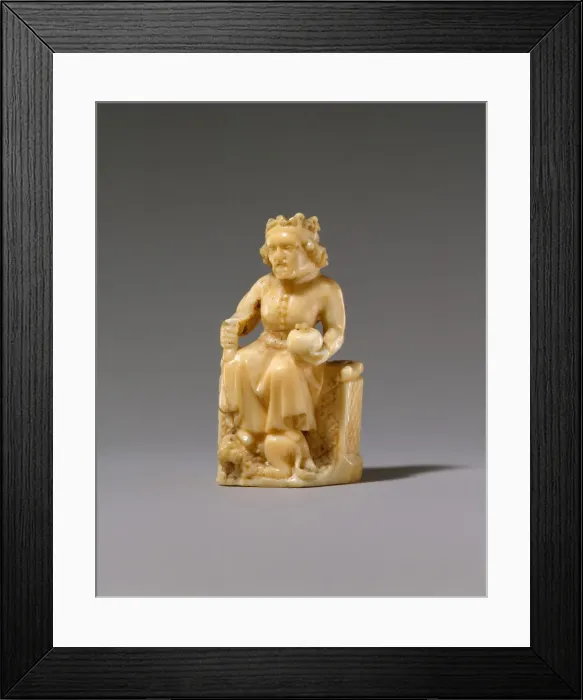 Framed Print : Chess Piece in the Form of a King, German, 1350-1400. Creator: Unknown Framed Print : Chess Piece in the Form of a King, German, 1350-1400. Creator: Unknown