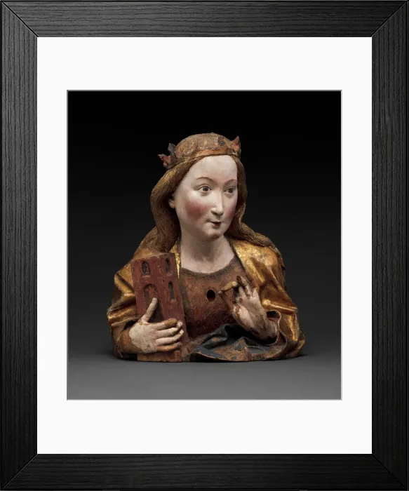 Framed Print : Reliquary Bust of Saint Barbara, German, ca. 1465. Creator: Unknown Framed Print : Reliquary Bust of Saint Barbara, German, ca. 1465. Creator: Unknown