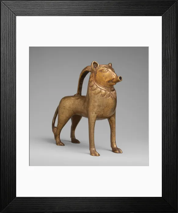 Framed Print : Aquamanile in the Form of a Lion, German, 14th century. Creator: Unknown Framed Print : Aquamanile in the Form of a Lion, German, 14th century. Creator: Unknown
