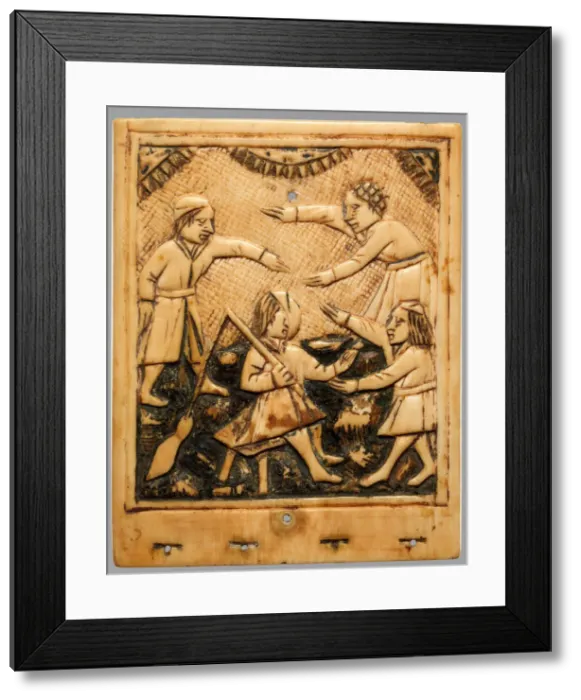 Framed Print : Upper Leaf of Sundial, German, ca. 1500. Creator: Unknown Framed Print : Upper Leaf of Sundial, German, ca. 1500. Creator: Unknown