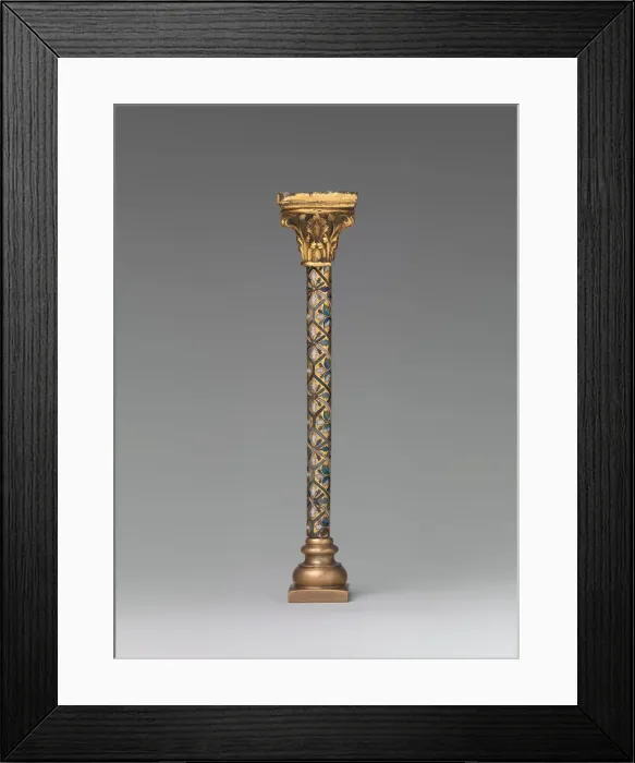 Framed Print : Colonnette from a Reliquary Shrine, German, ca. 1175-1200. Creator: Unknown