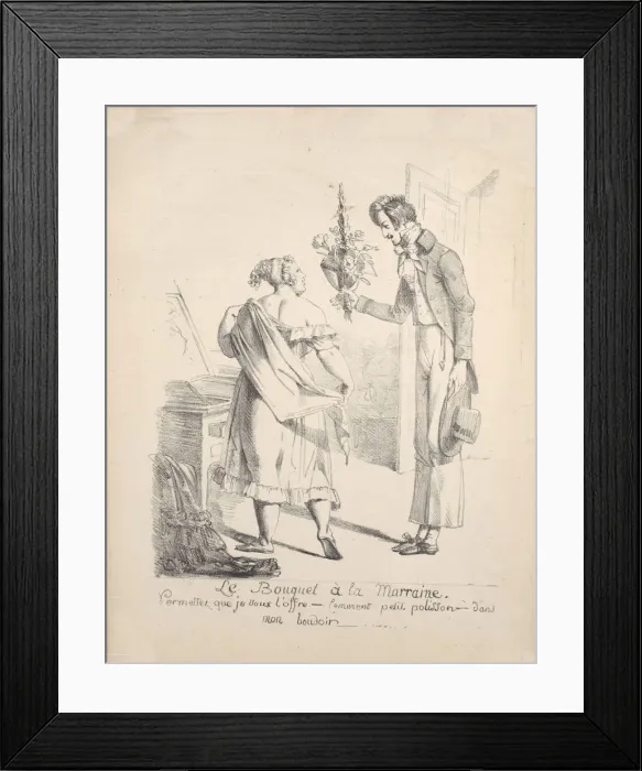 Framed Print : The Godmothers Bouquet, ca. 1800-1825. Creator: Vivant Denon Framed Print : The Godmothers Bouquet, ca. 1800-1825. Creator: Vivant Denon