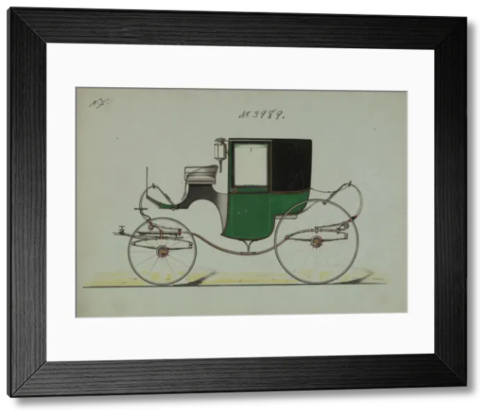 Framed Print : Design for Brougham, no. 3989, 1887. 1887. Creator: Brewster & Co Framed Print : Design for Brougham, no. 3989, 1887. 1887. Creator: Brewster & Co