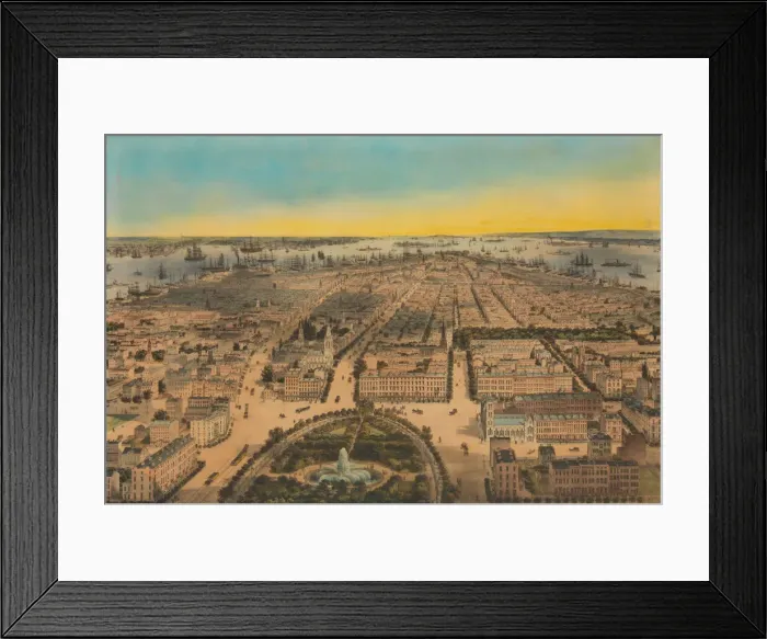 Framed Print : New-York (Union Square, Looking South), 1850. Creator: Sarony & Co Framed Print : New-York (Union Square, Looking South), 1850. Creator: Sarony & Co
