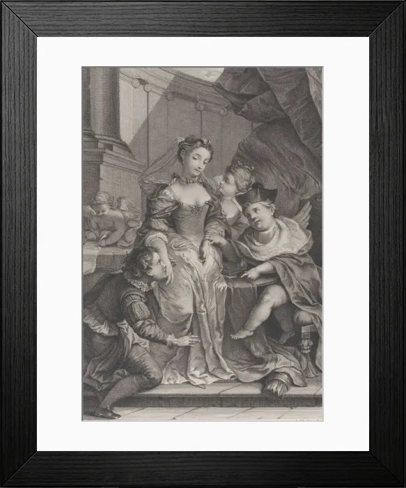 Framed Print : Love Doctor (L amour medecin), ca. 1730-50. Creator: C. Mathey Framed Print : Love Doctor (L amour medecin), ca. 1730-50. Creator: C. Mathey
