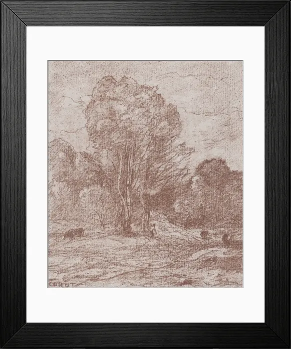 Framed Print : The Cows Resting Place (Le Dormoir des vaches), 1871 Framed Print : The Cows Resting Place (Le Dormoir des vaches), 1871