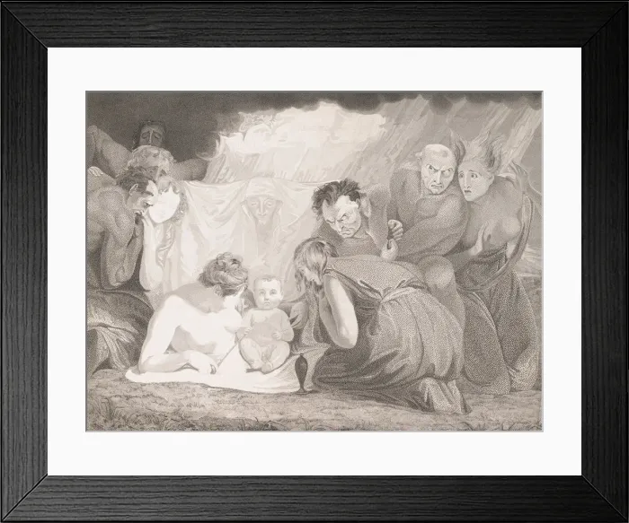 Framed Print : Infant Shakespeare Attended by Nature and the Passions, 1799. Creator: Benjamin Smith Framed Print : Infant Shakespeare Attended by Nature and the Passions, 1799. Creator: Benjamin Smith