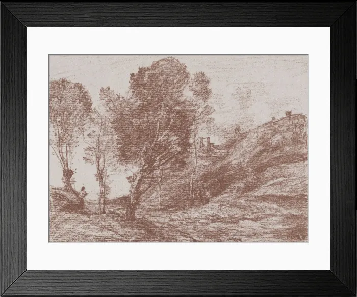 Framed Print : Souvenir of Italy, 1871. Creator: Jean-Baptiste-Camille Corot Framed Print : Souvenir of Italy, 1871. Creator: Jean-Baptiste-Camille Corot