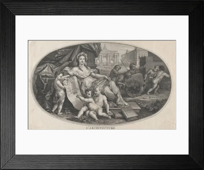 Framed Print : Architecture, 1690. Creator: Benoit Audran I Framed Print : Architecture, 1690. Creator: Benoit Audran I