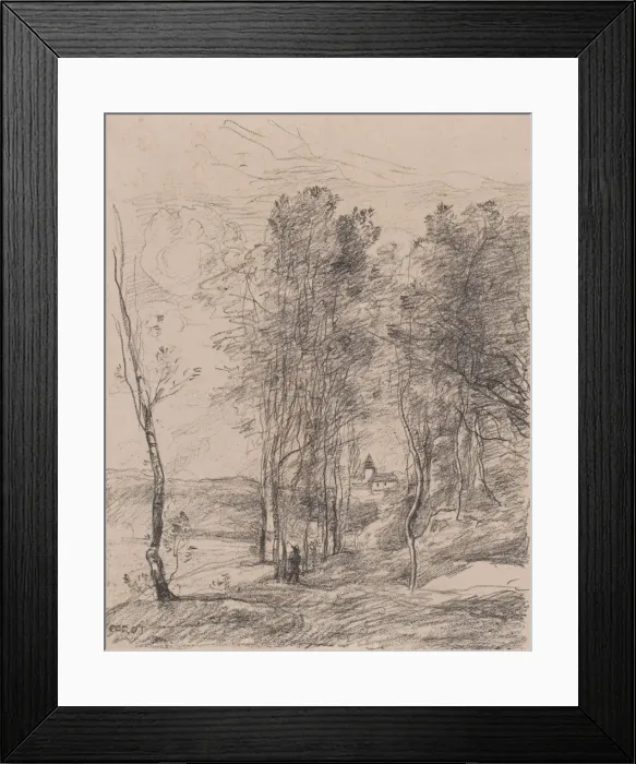 Framed Print : The Belfry of St. -Nicolas-les-Arras, 1871-72. Creator: Jean-Baptiste-Camille Corot Framed Print : The Belfry of St. -Nicolas-les-Arras, 1871-72. Creator: Jean-Baptiste-Camille Corot