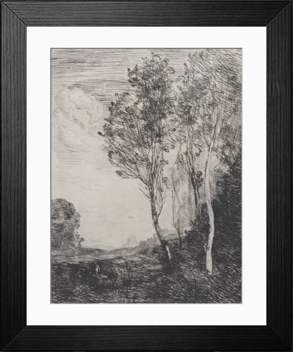 Framed Print : Souvenir of Italy (Souvenir d Italie), 1866. Creator: Jean-Baptiste-Camille Corot Framed Print : Souvenir of Italy (Souvenir d Italie), 1866. Creator: Jean-Baptiste-Camille Corot