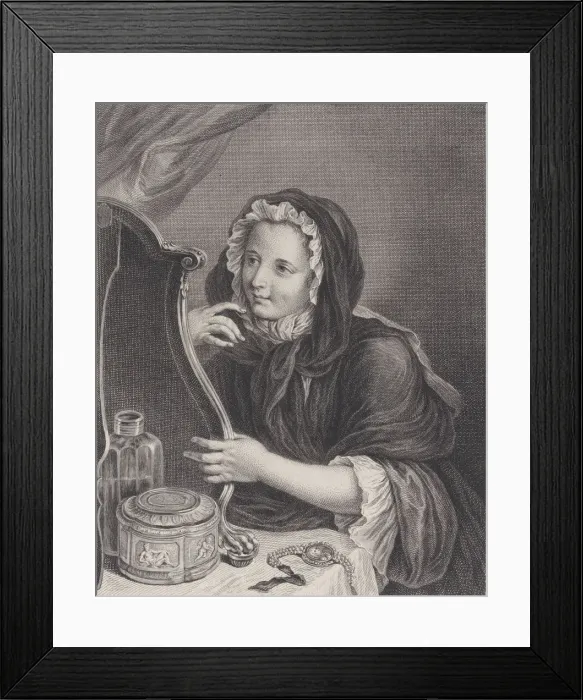 Framed Print : The Coquettish Widow, 1724. Creator: Francois Bernard Lepicie Framed Print : The Coquettish Widow, 1724. Creator: Francois Bernard Lepicie