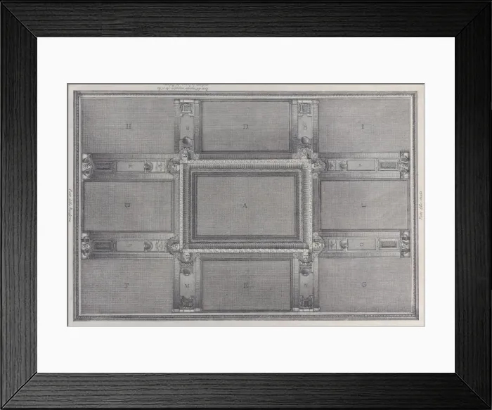 Framed Print : Plate 5: view of the ceiling with its ornaments and frescoed paintings, 1756 Framed Print : Plate 5: view of the ceiling with its ornaments and frescoed paintings, 1756
