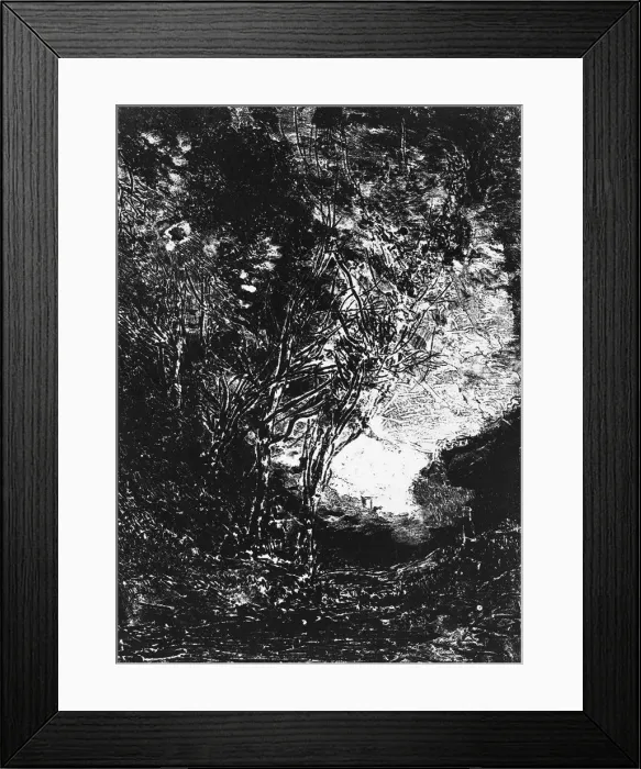 Framed Print : The Ambush (L Embuscade), 1858. Creator: Jean-Baptiste-Camille Corot Framed Print : The Ambush (L Embuscade), 1858. Creator: Jean-Baptiste-Camille Corot