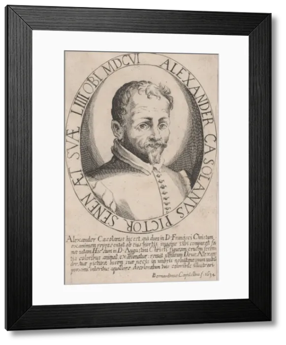 Framed Print : Portrait of Alessandro Casolani, 1634. Creator: Bernardino Capitelli Framed Print : Portrait of Alessandro Casolani, 1634. Creator: Bernardino Capitelli
