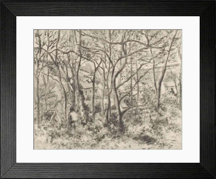Framed Print : The Woods at L Hermitage, Pontoise, 1879. Creator: Camille Pissarro Framed Print : The Woods at L Hermitage, Pontoise, 1879. Creator: Camille Pissarro
