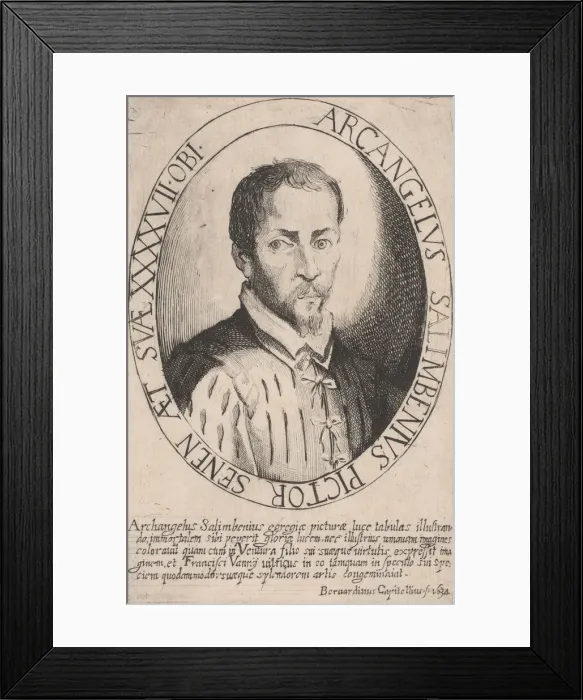 Framed Print : Portrait of Arcangelo Salimbeni, 1634. Creator: Bernardino Capitelli Framed Print : Portrait of Arcangelo Salimbeni, 1634. Creator: Bernardino Capitelli