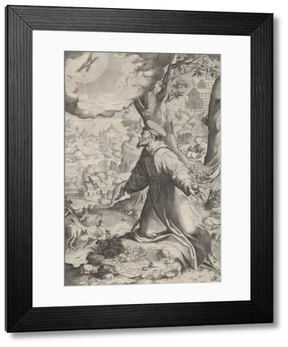Framed Print : Saint Francis Receiving the Stigmata, 1590-1620. Creator: Unknown Framed Print : Saint Francis Receiving the Stigmata, 1590-1620. Creator: Unknown