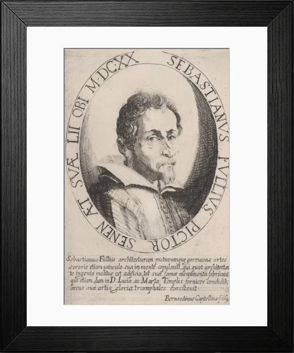 Framed Print : Portrait of Sebastiano Fulli, 1634. Creator: Bernardino Capitelli Framed Print : Portrait of Sebastiano Fulli, 1634. Creator: Bernardino Capitelli