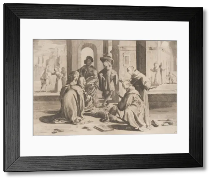 Framed Print : Episode 25: In Rome Saint Bernardino cures a diseased young man; Episode 26: Saint Bern Framed Print : Episode 25: In Rome Saint Bernardino cures a diseased young man; Episode 26: Saint Bern