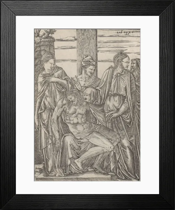Framed Print : The descent from the cross, 1565. Creator: Bartolommeo da Brescia Framed Print : The descent from the cross, 1565. Creator: Bartolommeo da Brescia