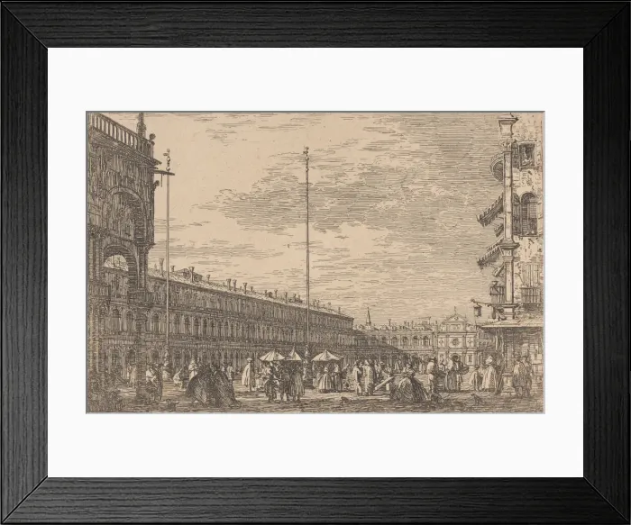 Framed Print : Piazza San Marco with the Procuratie Nuove on the left and the church of San Geminiano Framed Print : Piazza San Marco with the Procuratie Nuove on the left and the church of San Geminiano