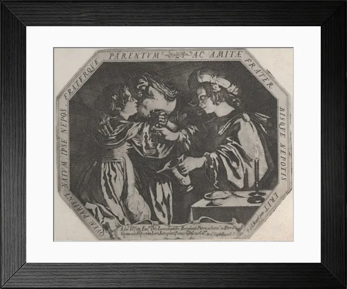 Framed Print : Lot and His Daughters, ca. 1625-37. Creator: Bernardino Capitelli Framed Print : Lot and His Daughters, ca. 1625-37. Creator: Bernardino Capitelli