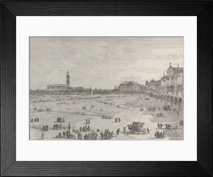 Framed Print : Pradella Valle: the right half of the square of Pradella Valle in Padua