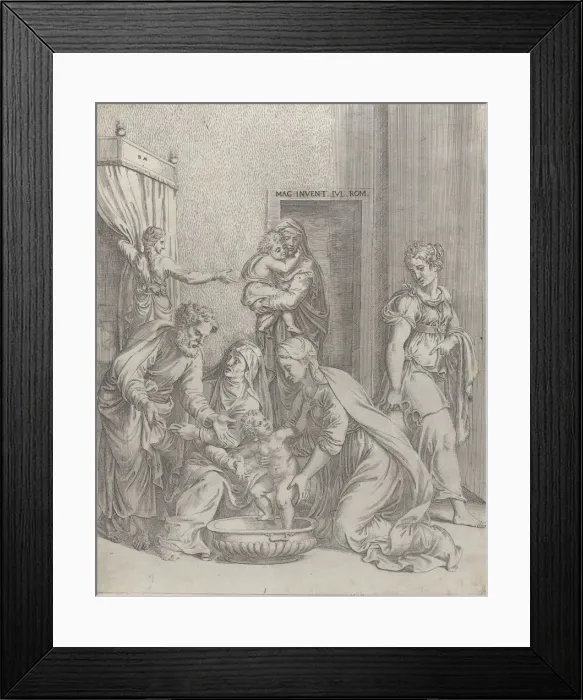 Framed Print : The Holy Family, 1535-73. 1535-73. Creator: Battista del Moro Framed Print : The Holy Family, 1535-73. 1535-73. Creator: Battista del Moro