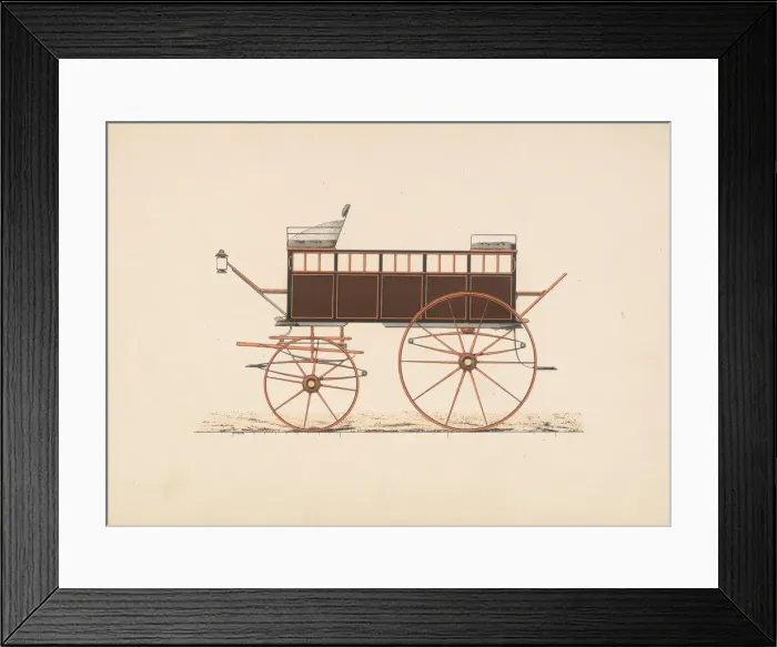 Framed Print : Design for Drag or Break (unnumbered), ca. 1860. Creator: Brewster & Co Framed Print : Design for Drag or Break (unnumbered), ca. 1860. Creator: Brewster & Co