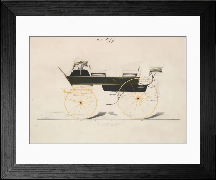 Framed Print : Design for Break de Promenade, no. 519, 1850-70. Creator: Brewster & Co Framed Print : Design for Break de Promenade, no. 519, 1850-70. Creator: Brewster & Co