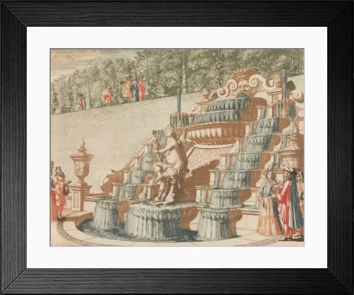 Framed Print : De Cascade van Galathea, aan de West-zyde van de Groote Tuin Framed Print : De Cascade van Galathea, aan de West-zyde van de Groote Tuin