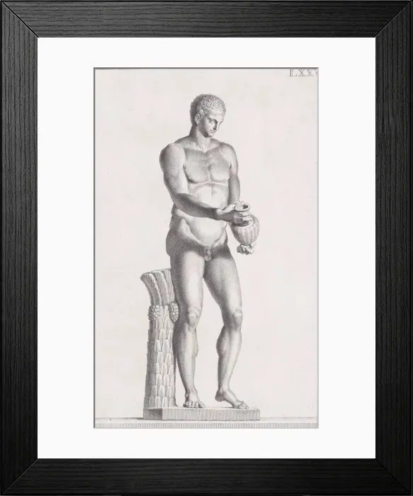 Framed Print : Plate LXXV (75): Male Athlete. From Museum Florentinum