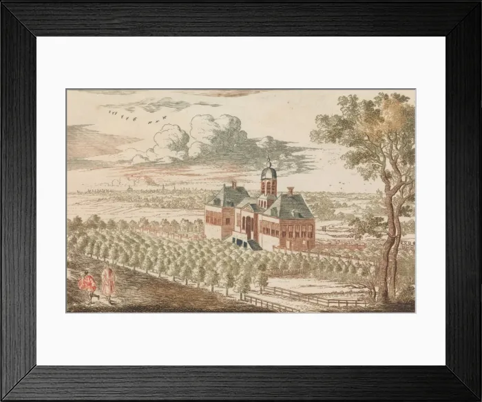 Framed Print : t Huis te Ryksdorp, in: Tooneel Der Voornaamste Nederlands Huizen, En Lust Hoven, Naar Framed Print : t Huis te Ryksdorp, in: Tooneel Der Voornaamste Nederlands Huizen, En Lust Hoven, Naar