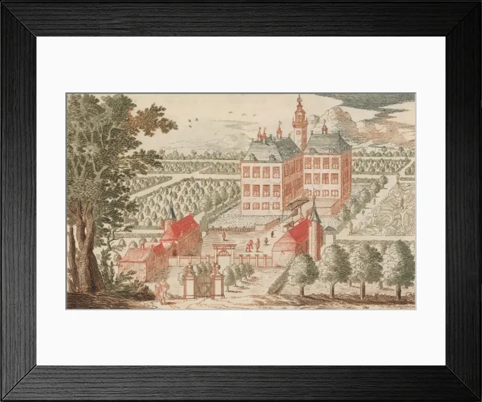 Framed Print : t Huis ter Werve, in: Tooneel Der Voornaamste Nederlands Huizen, En Lust Hoven, Naar T Framed Print : t Huis ter Werve, in: Tooneel Der Voornaamste Nederlands Huizen, En Lust Hoven, Naar T