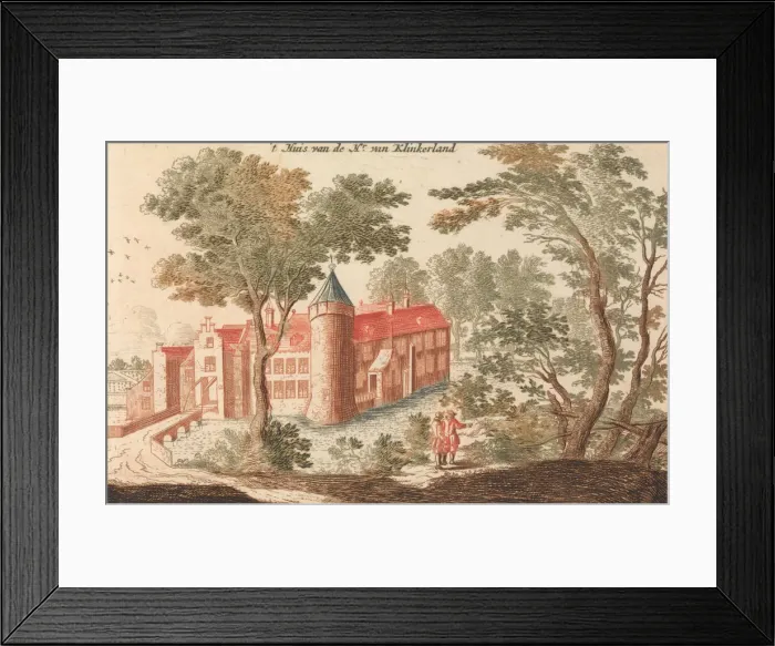 Framed Print : t Huis van de Hr van Klinkerland, in: Tooneel Der Voornaamste Nederlands Huizen, En Lus Framed Print : t Huis van de Hr van Klinkerland, in: Tooneel Der Voornaamste Nederlands Huizen, En Lus