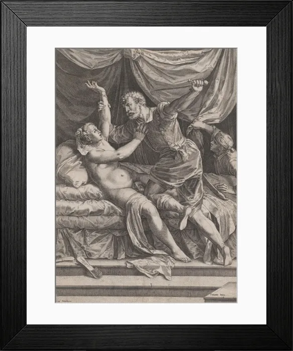 Framed Print : Tarquin and Lucretia, 1571. Creator: Cornelis Cort Framed Print : Tarquin and Lucretia, 1571. Creator: Cornelis Cort