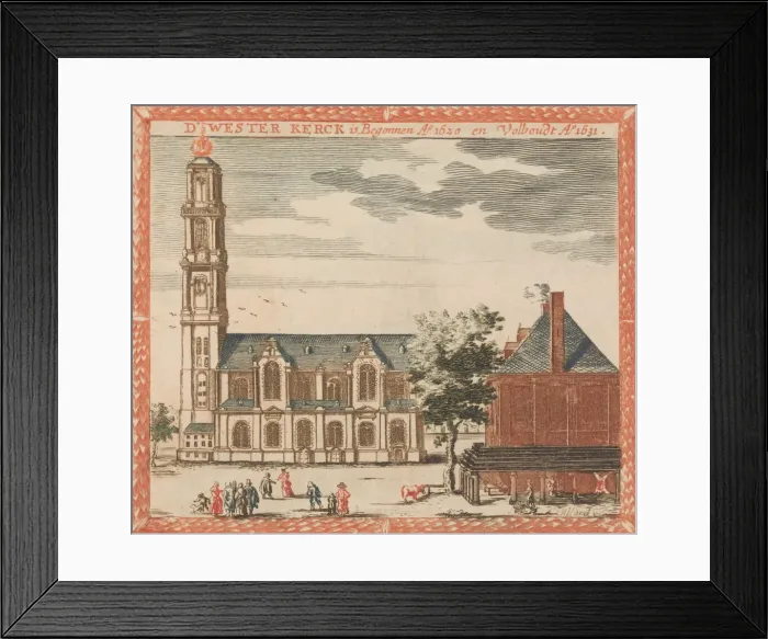 Framed Print : D Wester Kerck, in: Tooneel Der Voornaamste Nederlands Huizen, En Lust Hoven Framed Print : D Wester Kerck, in: Tooneel Der Voornaamste Nederlands Huizen, En Lust Hoven