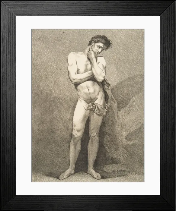 Framed Print : An Academie': Standing Man, 1742-43. Creator: Carle van Loo Framed Print : An Academie': Standing Man, 1742-43. Creator: Carle van Loo